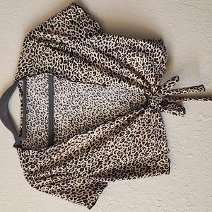 Leopard Crop Top Shrug